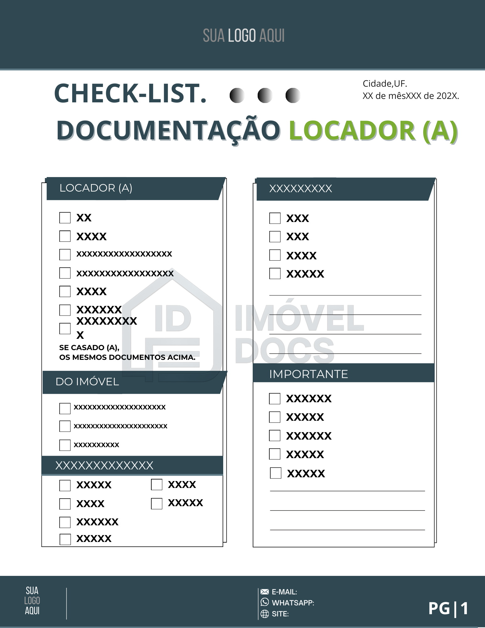 Check-Lists Locador