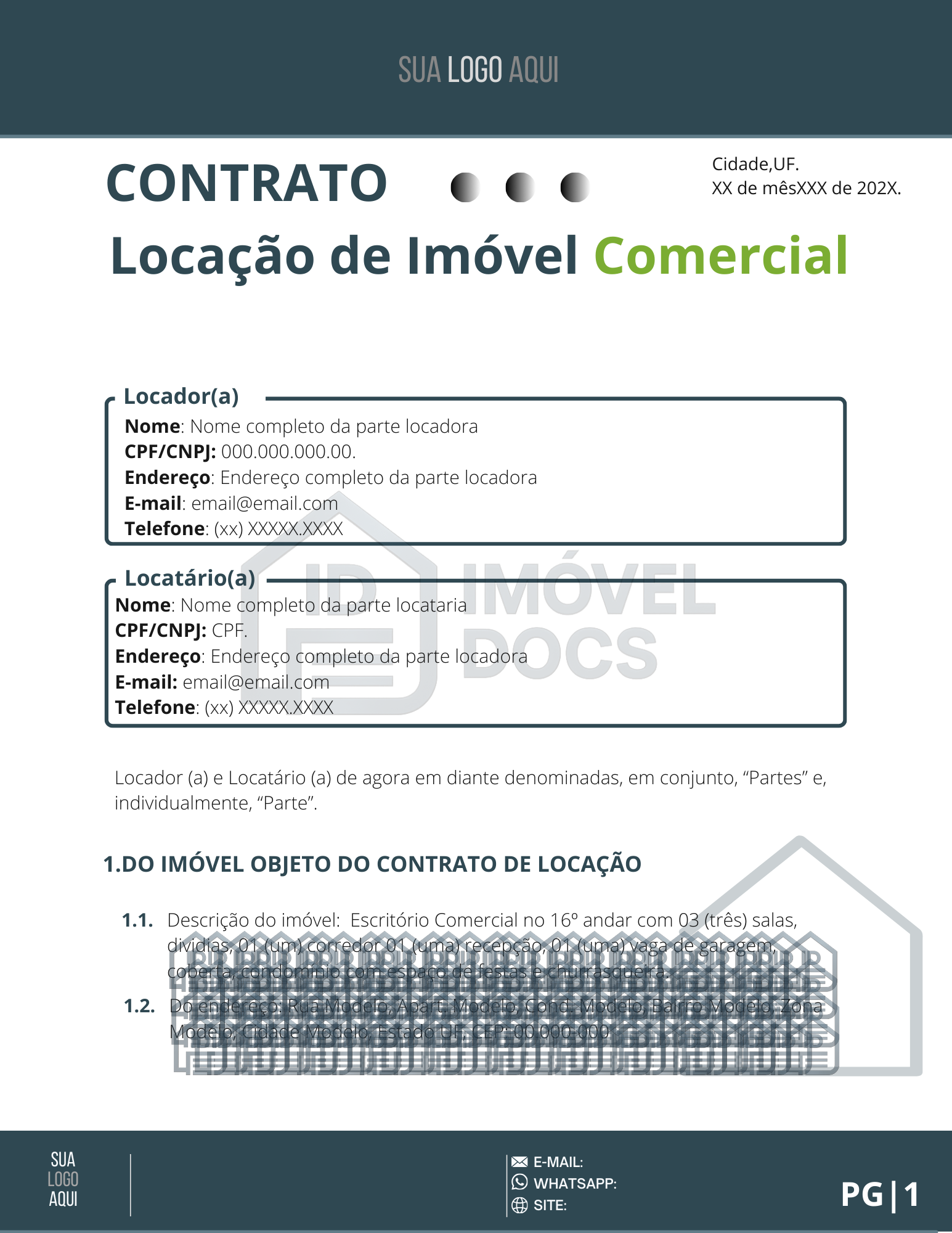 Contrato de Locação Comercial