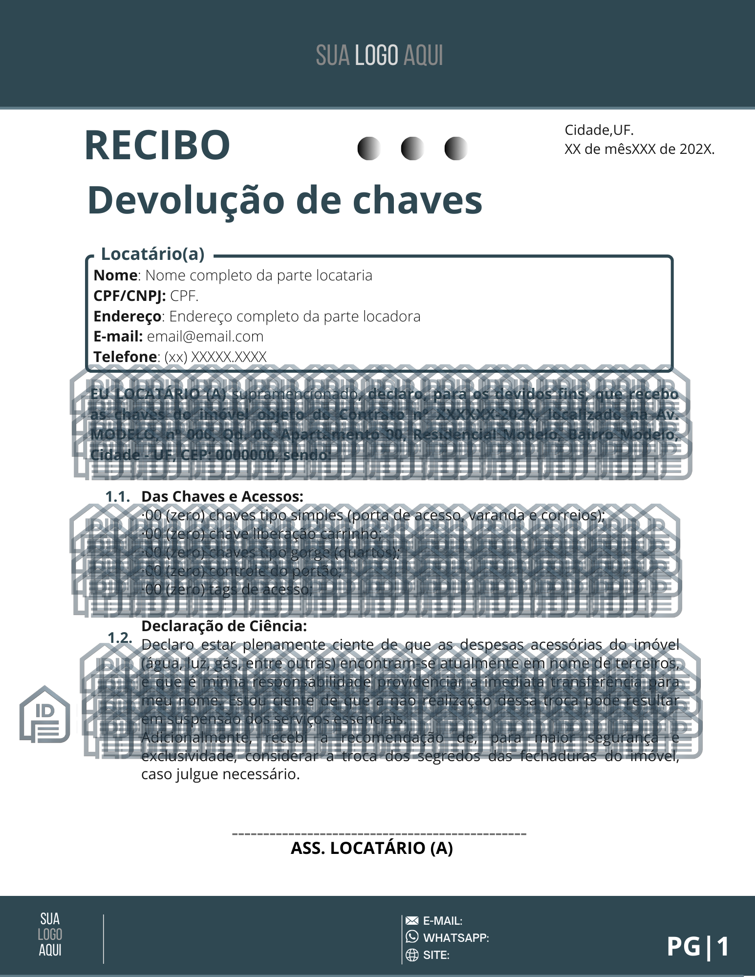 Recibo de Chaves - Locador